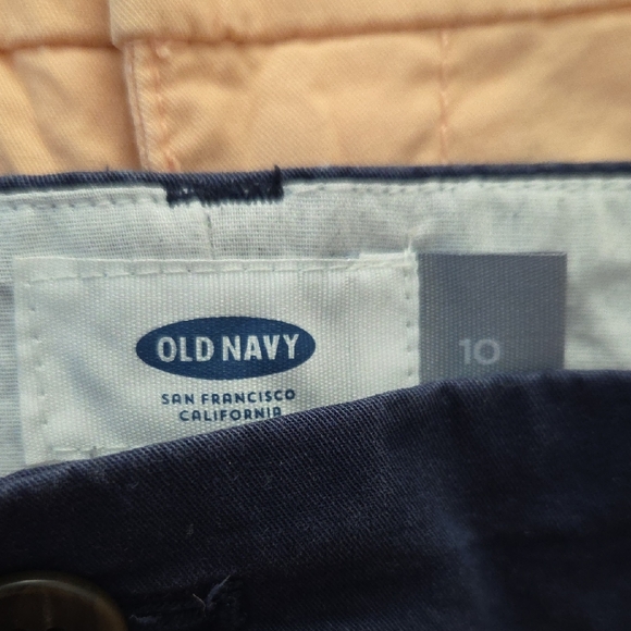 Old Navy Women's Chino shorts - Navy, Peach, White, Light Blue - Picture 3 of 5